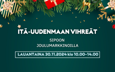 Itä-Uudenmaan Vihreät Sipoon Joulumarkkinoilla 30.11.